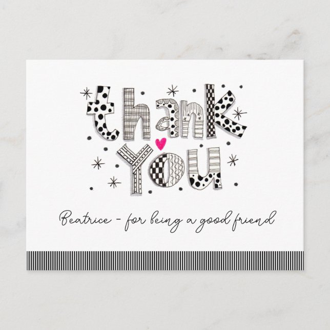 Danke, dass du mein Freund gewesen bist Postkarte (Vorderseite)