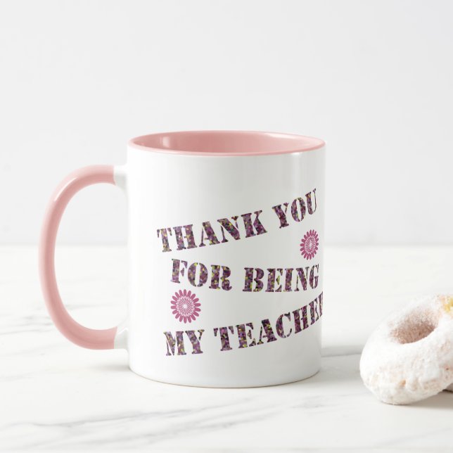 Danke, dass du mein Lehrer-Klassenbewusstsein bist Tasse (Mit Donut)