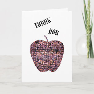 Danke, dass du mein Lehrer Stached Glass Apple bis Dankeskarte