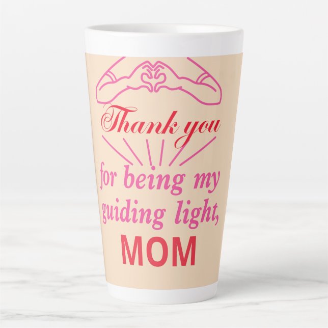 Danke, dass du mein Leitlicht, meine Mama bist Milchtasse (Vorderseite)