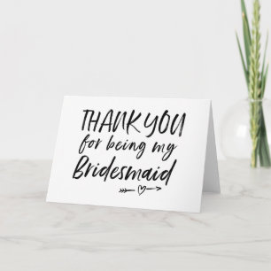 Danke, dass du meine Brautjungfer bist, Hochzeitsk Dankeskarte