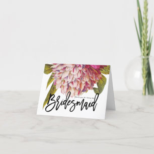 Danke, dass du meine Brautjungfer-Karte floral bis Dankeskarte