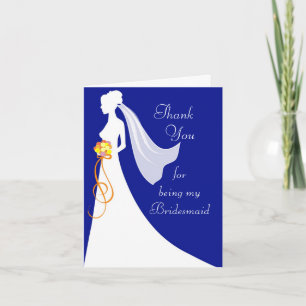 Danke, dass du meine Bridesmaid bist - benutzerdef Dankeskarte