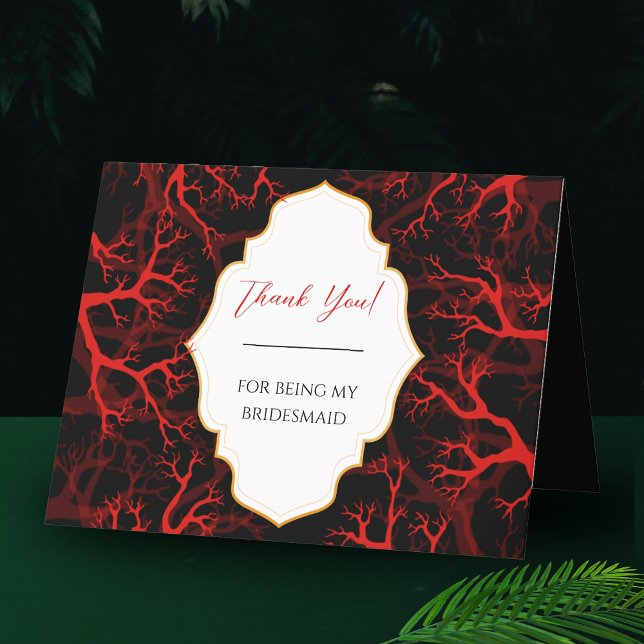 Danke, dass du meine Bridesmaid Gothic Wedding bis Dankeskarte (Von Creator hochgeladen)