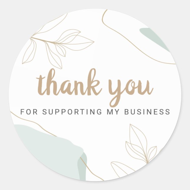 Danke, dass du meine Business-Aufkleber unterstütz Runder Aufkleber (Vorderseite)