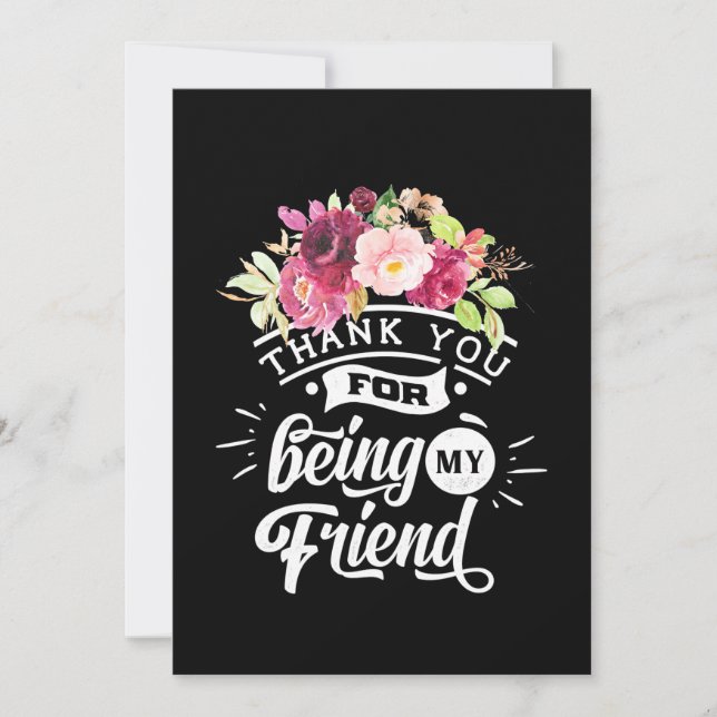 Danke, dass du meine Freunde bist Einladung (Vorderseite)