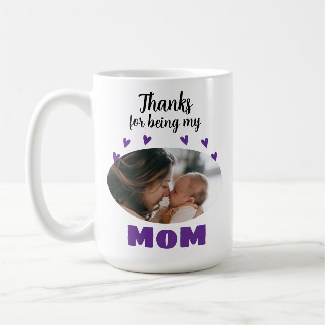 Danke, dass du meine Mama bist - Custom 2 Foto Col Kaffeetasse (Links)