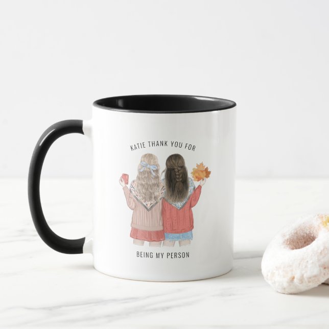 Danke, dass du meine Person bist | Bester Freund Tasse (Mit Donut)