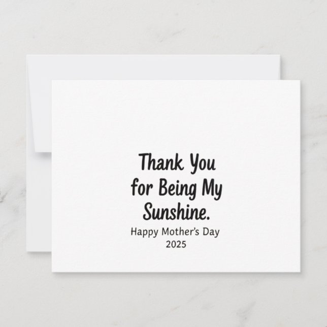 Danke, dass du meine Sonnenschein-Mama Geschenke g Einladung (Vorderseite)