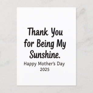 Danke, dass du meine Sonnenschein-Mama Geschenke g Feiertagspostkarte