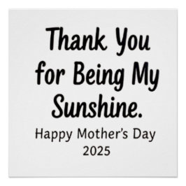 Danke, dass du meine Sonnenschein-Mama Geschenke g Poster