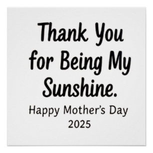 Danke, dass du meine Sonnenschein-Mama Geschenke g Poster