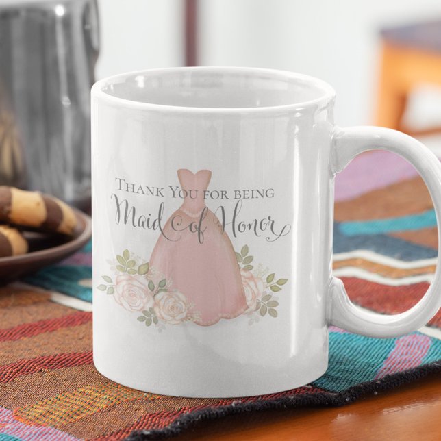 Danke, dass du meine Trauzeugin Blush Pink bist Kaffeetasse (Von Creator hochgeladen)