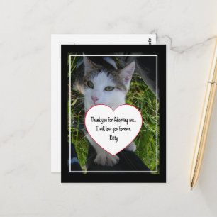 Danke, dass du mich adoptiert hast... Liebe für im Postkarte