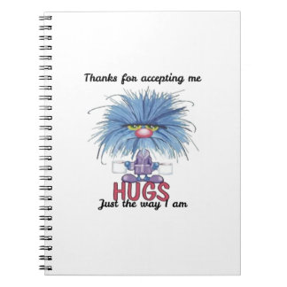 Danke, dass du mich akzeptierst Fuzzy Hugs Spiralb Notizblock
