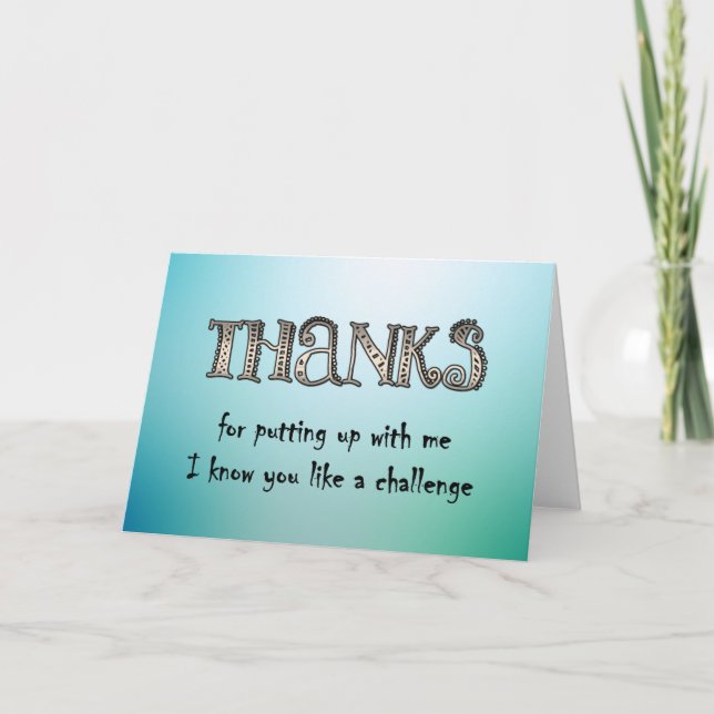 Danke, dass du mich begleitet hast dankeskarte (Vorderseite)