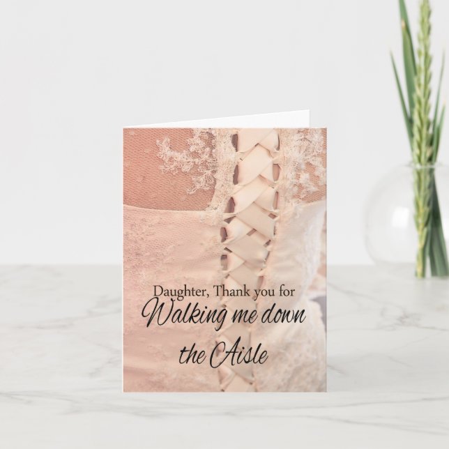 Danke, dass du mich durch Aisle gehst Dankeskarte (Vorderseite)