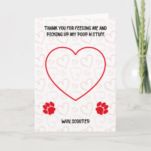 Danke, dass du mich gefüttert und meine Scheiße we Karte