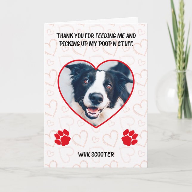 Danke, dass du mich Gefüttert und meinen Kack abge Karte (Vorderseite)