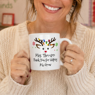 Danke, dass du mir geholfen hast, das Weihnachtsre Kaffeetasse