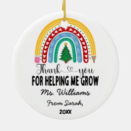 Danke, dass du mir geholfen hast, die Lehrerin zu Keramik Ornament