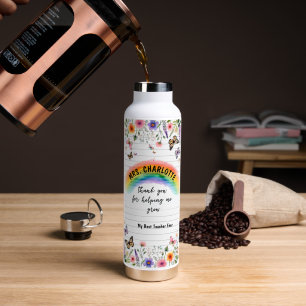 Danke, dass du mir geholfen hast, Regenbogen-Lehre Trinkflasche