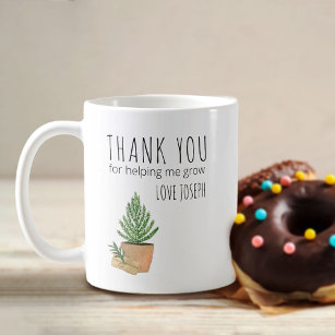 Danke, dass du mir geholfen hast, Tanne Tree Teach Kaffeetasse
