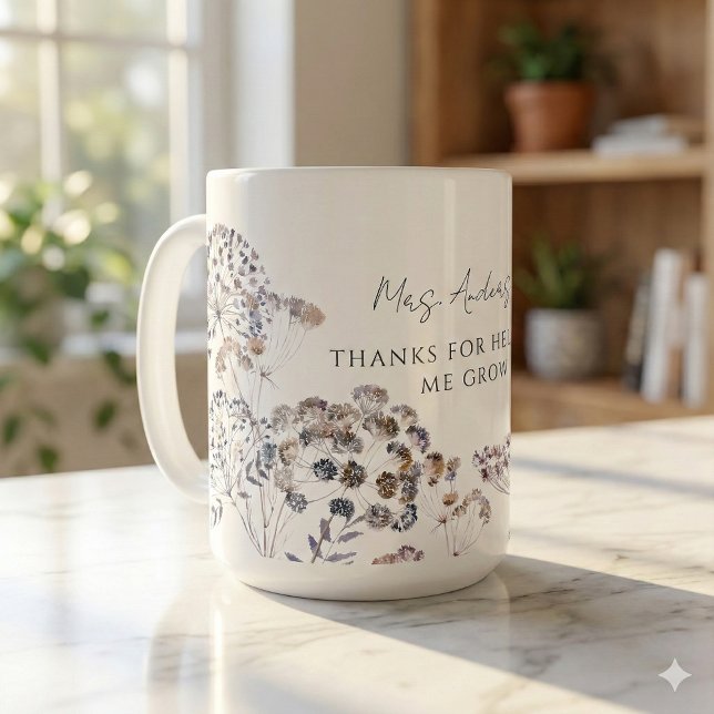 Danke, dass du mir geholfen hast, Tasse zu wachsen (Show your gratitude with this lovely, "Thanks for helping me grow" mug! )