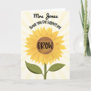 Danke, dass du mir geholfen hast, TEACHER CARD zu  Karte