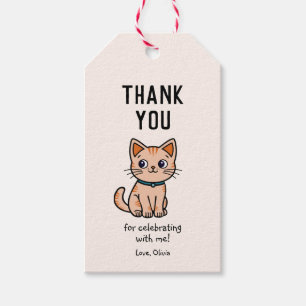Danke, dass du mit kleiner Katze gefeiert hast Geschenkanhänger