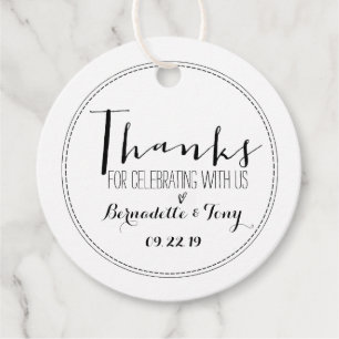 Danke, dass du mit uns gefeiert hast! Hochzeit Dan Geschenkanhänger