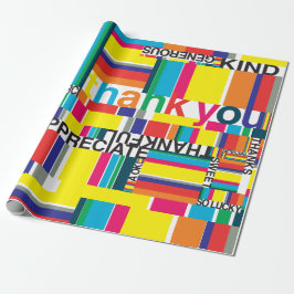 Danke, dass du Papier verpackt bunt Spaß Regenboge Geschenkpapier