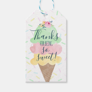 Danke, dass du so süß Eiscreme-Liebesmarken bist Geschenkanhänger