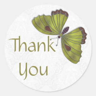 Danke, dass du Sticker Butterfly Brocade grün ange