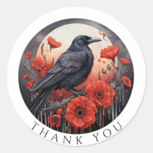 Danke, dass du Sticker für Crow Bird Blume Sticker