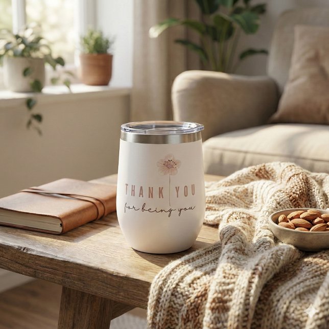 Danke, dass du Thermal Tumbler bist (This beautiful, "Thank you for being you" personalized tumbler would make a great gift! )