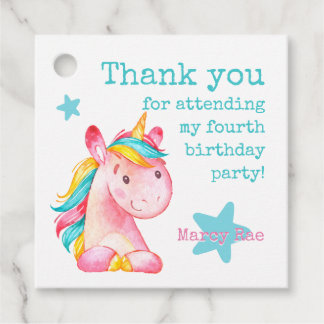 Danke, dass du Unicorn Party besucht hast Geschenkanhänger