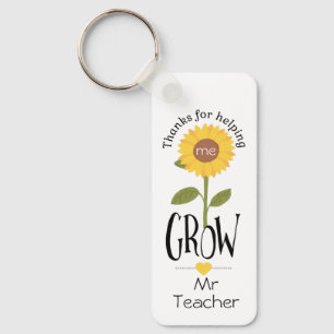 Danke, dass du uns geholfen hast, Lehrersonnenblum Schlüsselanhänger