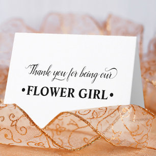 Danke, dass du unser Blumenmädchen auf unserer Hoc Dankeskarte
