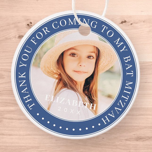Danke, dass du zu meinem Bat Mitzvah-Foto gekommen Geschenkanhänger (Von Creator hochgeladen)