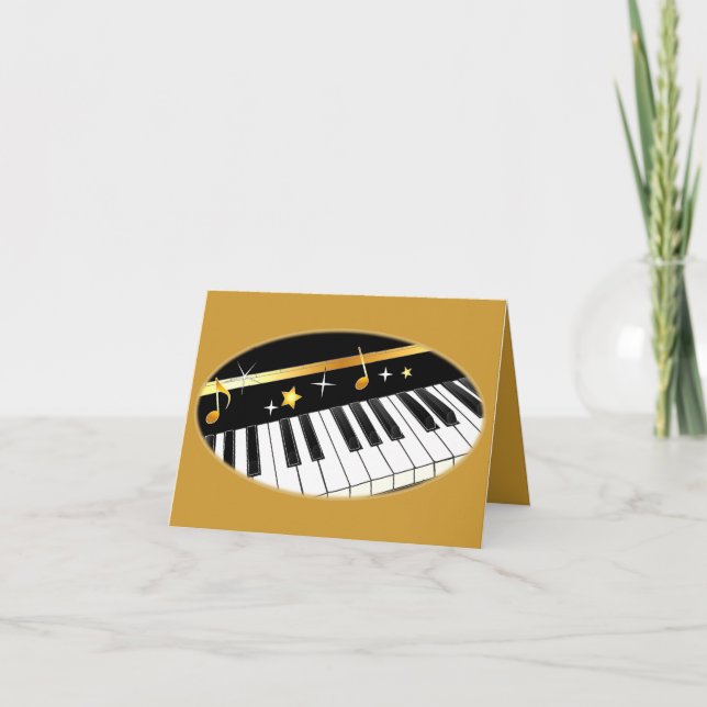 Danke, dass du zu meinem Klavierabend gekommen bis Dankeskarte (Vorderseite)