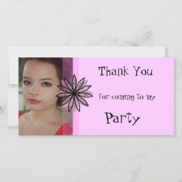 Danke, dass du zu meinem Party Foto Card gekommen  Dankeskarte