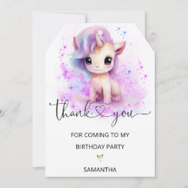 Danke, dass du zu meiner Geburtstagsparty gekommen Dankeskarte