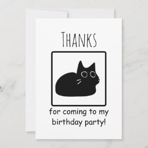 Danke, dass du zu meiner Geburtstagsparty Kitty Ca Dankeskarte
