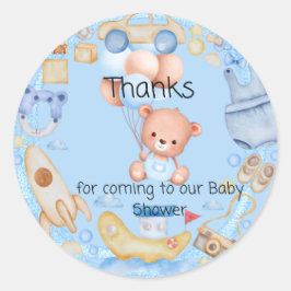 Danke, dass du zu unserem Duschblau gekommen bist Runder Aufkleber