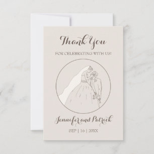 Danke, dass du zu unserer Hochzeit gekommen bist! Dankeskarte