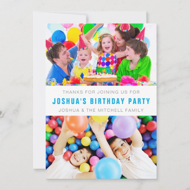 Danke, dass du zu unserer Phantastischen Geburtsta Einladung (Rückseite)