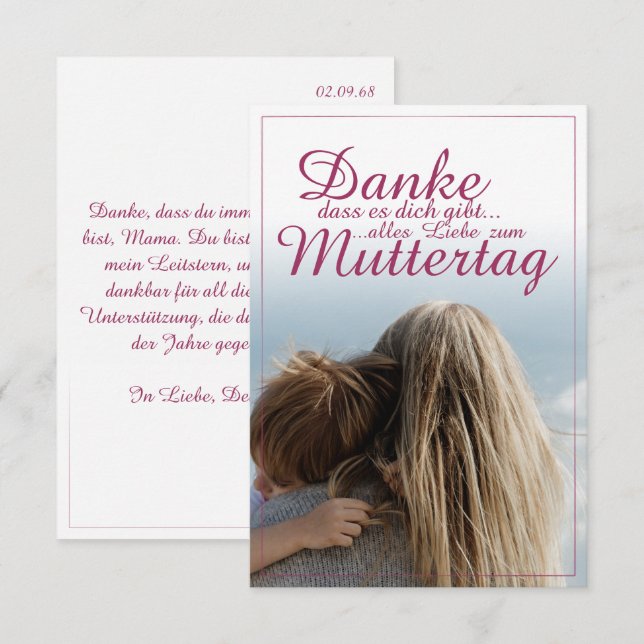 Danke, dass es dich gibt. (Vorne/Hinten)