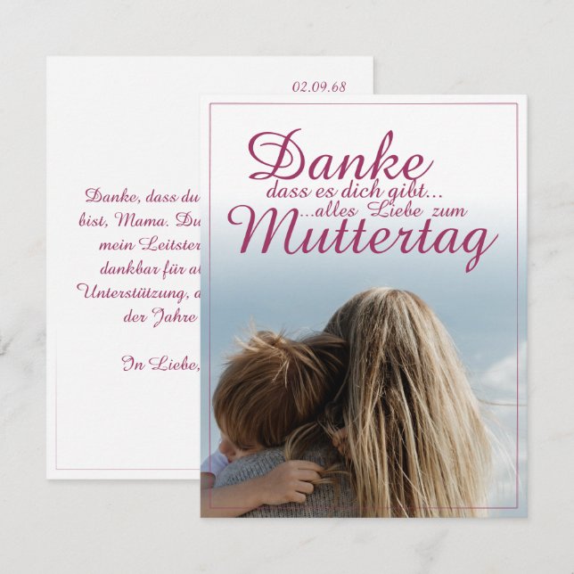 Danke, dass es dich gibt. (Vorne/Hinten)