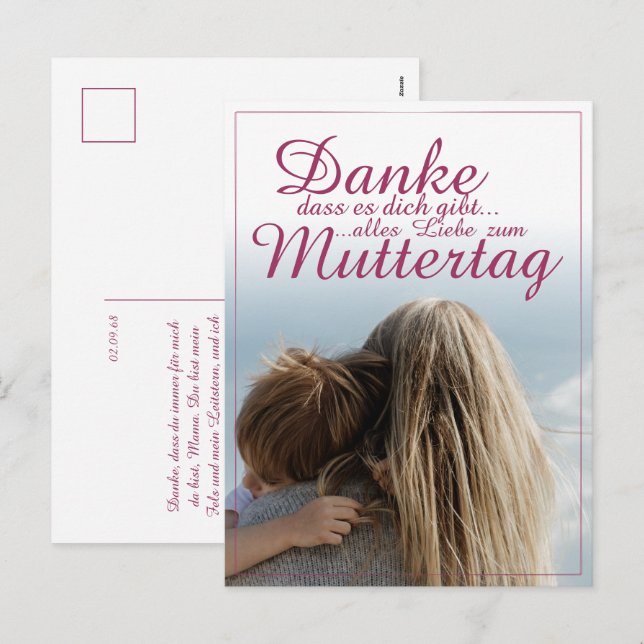 Danke, dass es dich gibt. feiertagspostkarte (Vorne/Hinten)